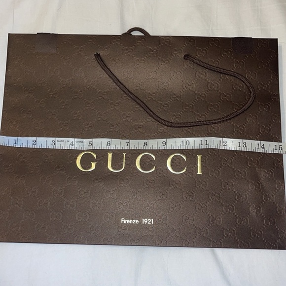 Gucci Green/brown/black & white Paper Shopping Bags 3 in Bundle - Picture 2 of 8